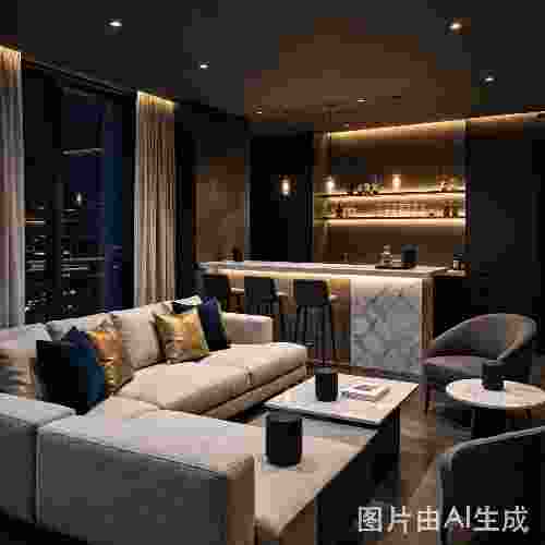 悠竹智能展厅会客厅场景 — 智能照明与装饰艺术