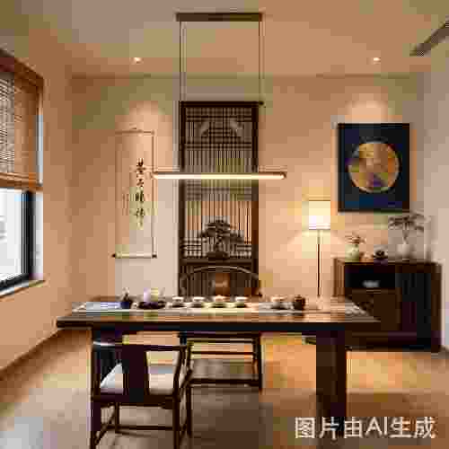 悠竹智能展厅茶室场景 — 中式智能茶空间